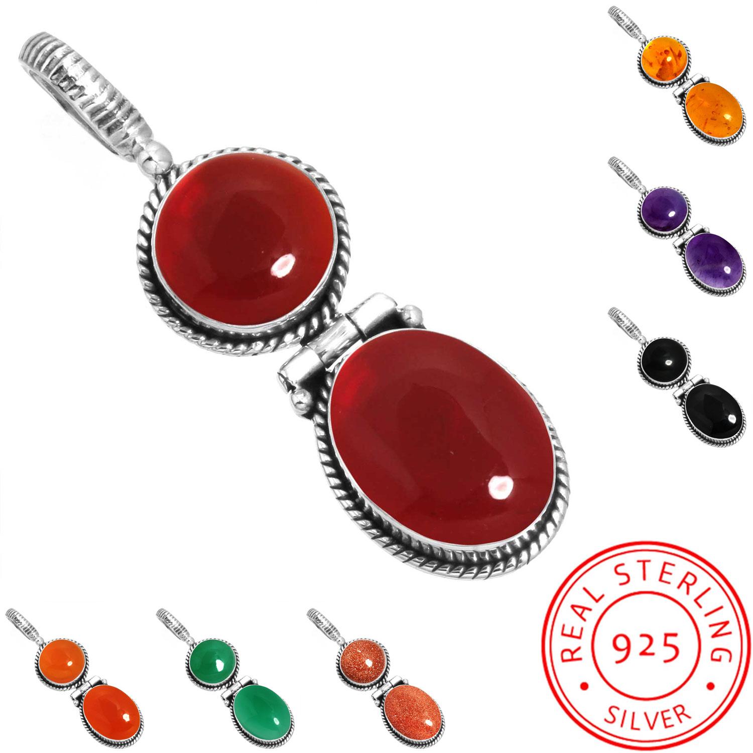 925 Sterling Silver Pendant Women Gemstone Handmade Jewelry Christmas Gift Amber Amethyst Black Onyx Carnelian Garnet Quartz Green Onyx Gold Stone бурштин
925 Sterling Silver Pendant Women Gemstone Handmade Jewelry Christmas Gift Amber Amethyst Black Onyx Carnelian Garnet Quartz Green Onyx Gold Stone бурштин