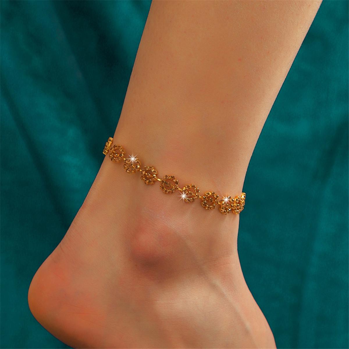 European & American Retro High-End Rhinestone Anklet for Women: Non-Fading, Niche Design, Light Luxury Foot Jewelry золотой
European & American Retro High-End Rhinestone Anklet for Women: Non-Fading, Niche Design, Light Luxury Foot Jewelry золотой