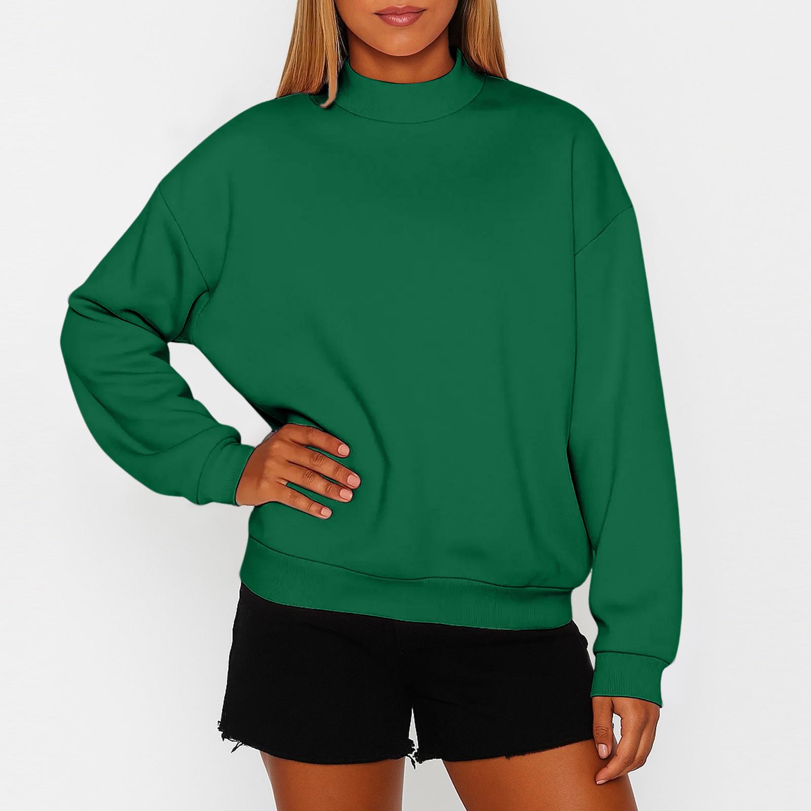 Women s Color Fleece Sweatshirt With A Small High Neck And Loose Fit XL зелений
Women s Color Fleece Sweatshirt With A Small High Neck And Loose Fit XL зелений