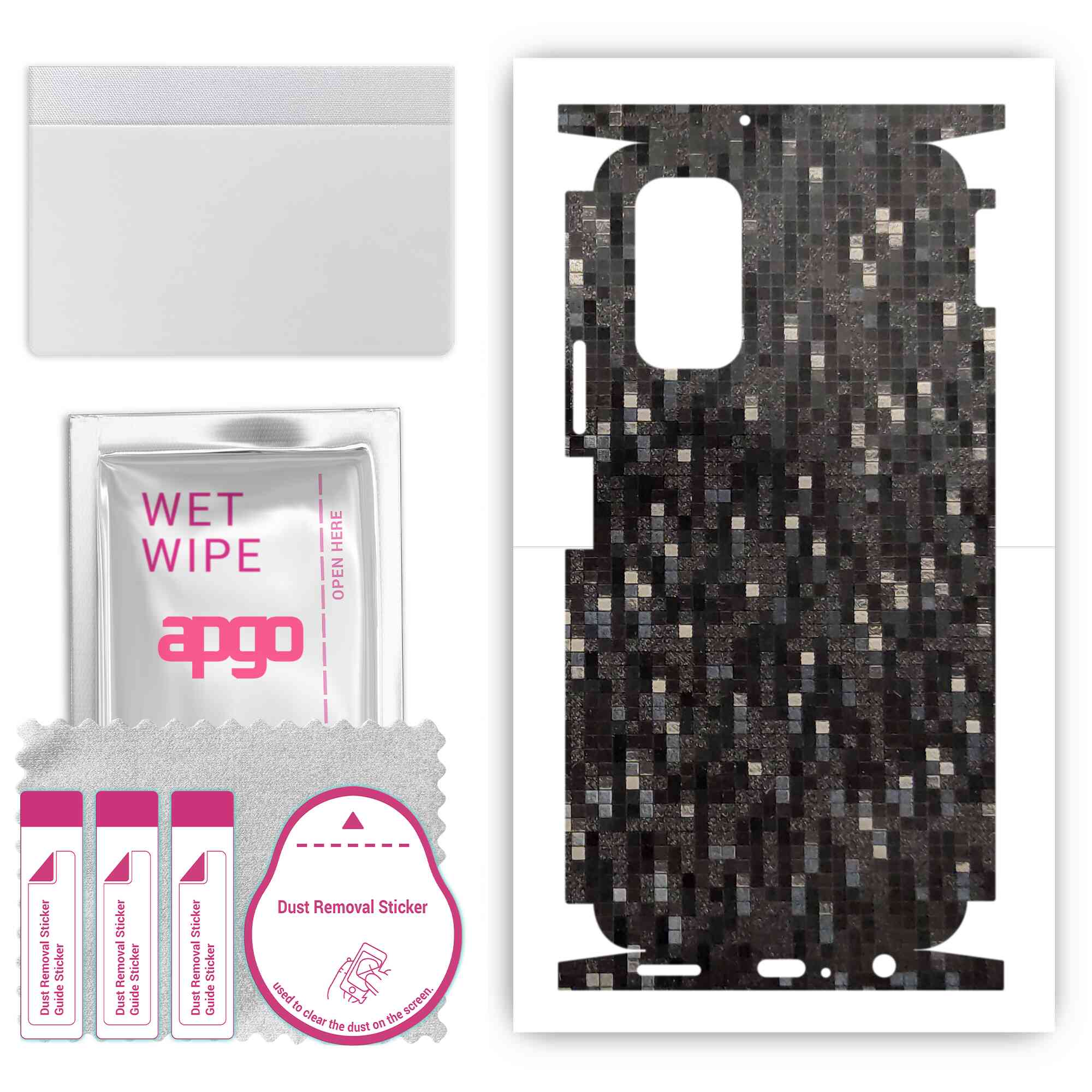 apgo Protective Skin Sticker for the back+sides compatible with Honor 30S, Full Wrap Film, Foil, Vinyl - Pattern Carbon Black Pixel
apgo Protective Skin Sticker for the back+sides compatible with Honor 30S, Full Wrap Film, Foil, Vinyl - Pattern Carbon Black Pixel