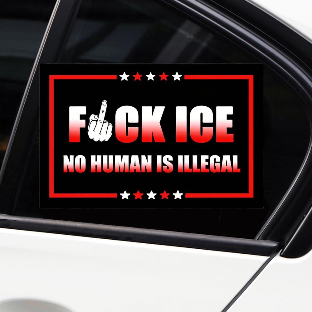 Fuck ICE Car Decal No Human is Illegal Bumper Stickers, Abolish ICE American Flag Sticker, Waterproof Vinyl Car Decals for Car Window Fridges Trucks червоний
Fuck ICE Car Decal No Human is Illegal Bumper Stickers, Abolish ICE American Flag Sticker, Waterproof Vinyl Car Decals for Car Window Fridges Trucks червоний