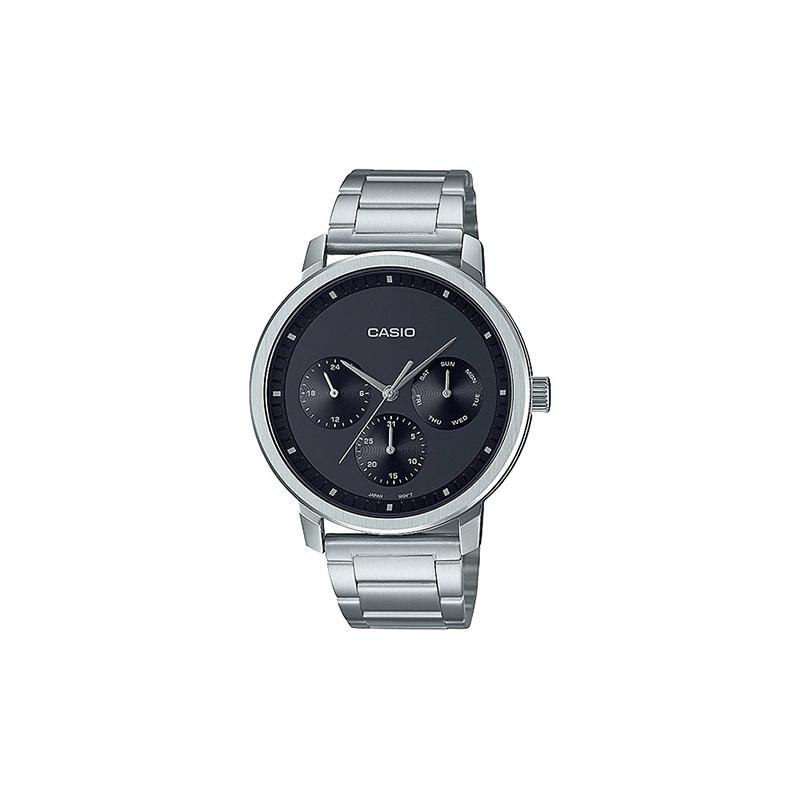 Casio STANDARD series classic, simple, exquisite and fashionable, three-fold clasp, 50 meters waterproof, quartz movement, stainless MTP-B305D-1EV чорний
Casio STANDARD series classic, simple, exquisite and fashionable, three-fold clasp, 50 meters waterproof, quartz movement, stainless MTP-B305D-1EV чорний