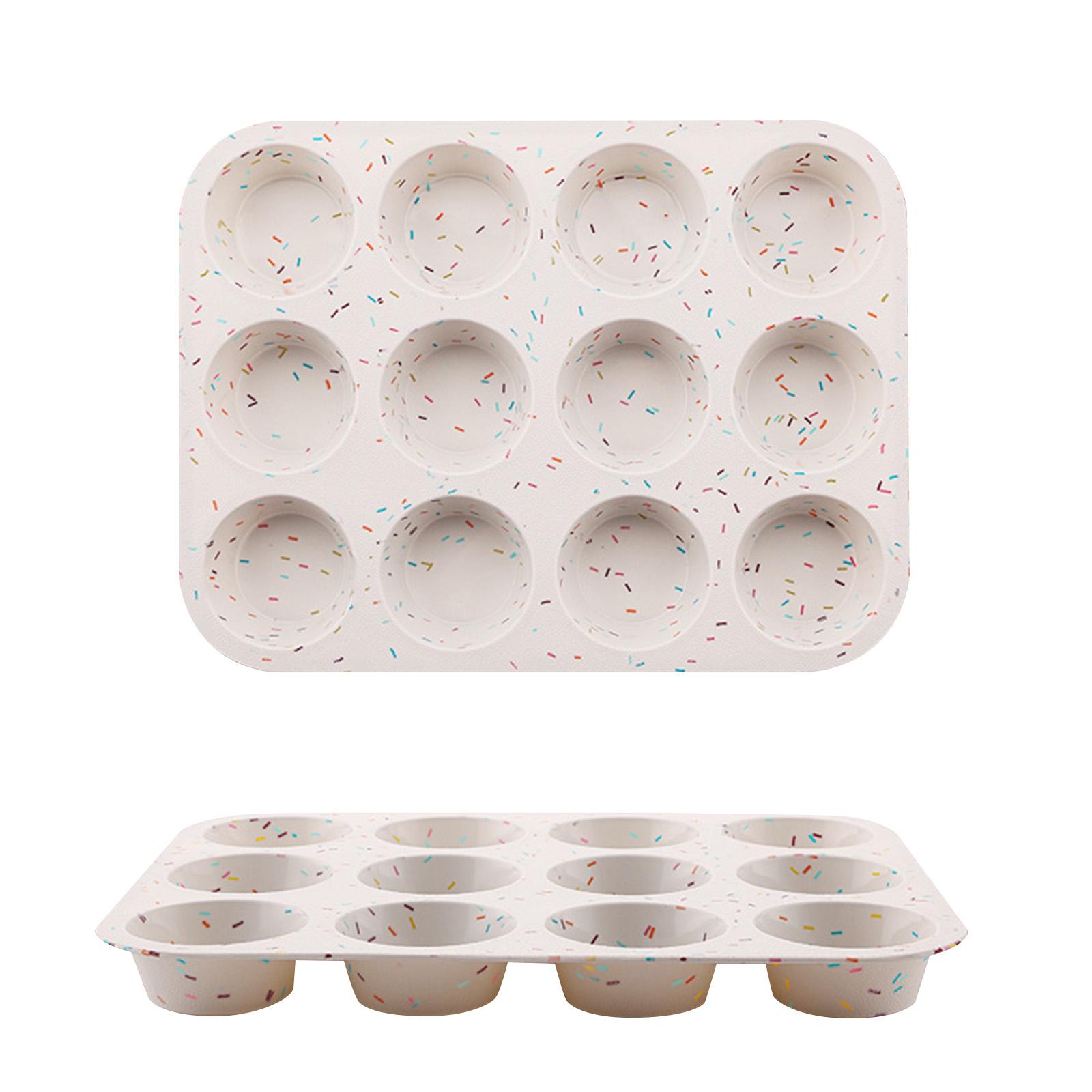 Silicone Muffin Baking Tray 12 Cup Non-Stick Flexible Mold for Cupcakes Muffins and Mini Cakes Durable Heat Resistant Bakeware One Size
Silicone Muffin Baking Tray 12 Cup Non-Stick Flexible Mold for Cupcakes Muffins and Mini Cakes Durable Heat Resistant Bakeware One Size