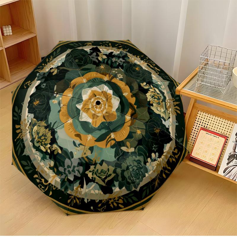Floral Circle Wreath Theme Automatic Umbrella Compact 8-Rib Design Sturdy Construction Durable Umbrella Stylish Accessory
Floral Circle Wreath Theme Automatic Umbrella Compact 8-Rib Design Sturdy Construction Durable Umbrella Stylish Accessory