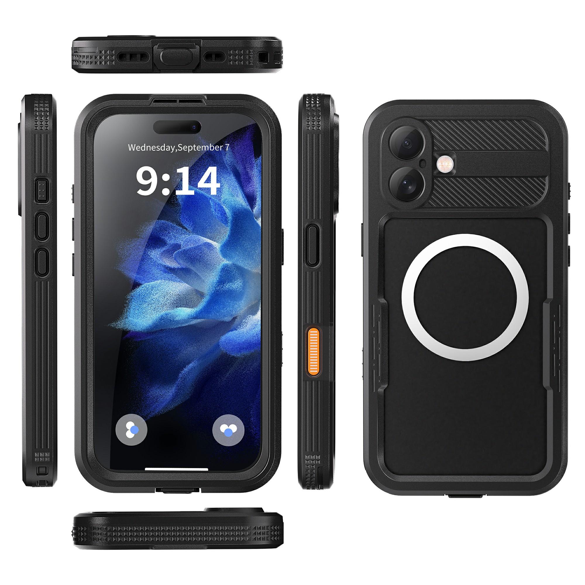 SHELLBOX For iPhone 16 Plus Case Compatible with MagSafe IP68 Waterproof Clear Phone Cover Black
SHELLBOX For iPhone 16 Plus Case Compatible with MagSafe IP68 Waterproof Clear Phone Cover Black
