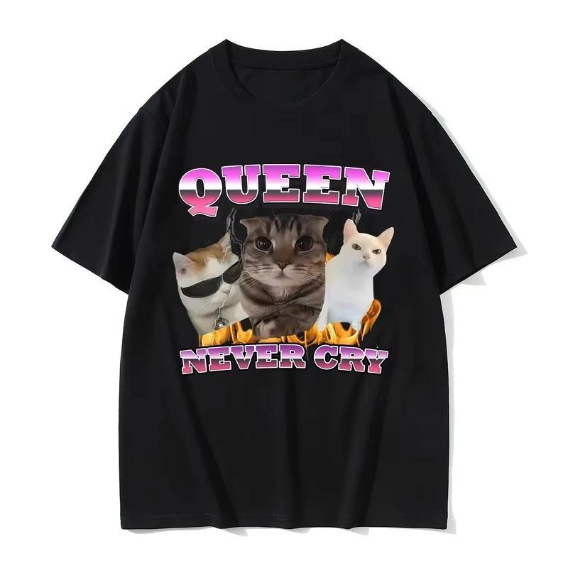 Vintage Never Cry Cat Funny Meme Graphic T Shirt Women Casual Humor Silly Cats Lover Tshirts Short Sleeve Tees Graphic T Shirts 4XL
Vintage Never Cry Cat Funny Meme Graphic T Shirt Women Casual Humor Silly Cats Lover Tshirts Short Sleeve Tees Graphic T Shirts 4XL