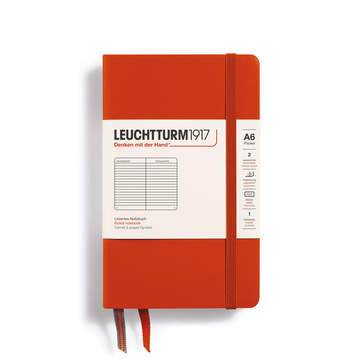 Leuchtturm Horizontal Fox Officially Imported Notebook, A6, Ruled, Red, 370295,
Leuchtturm Horizontal Fox Officially Imported Notebook, A6, Ruled, Red, 370295,
