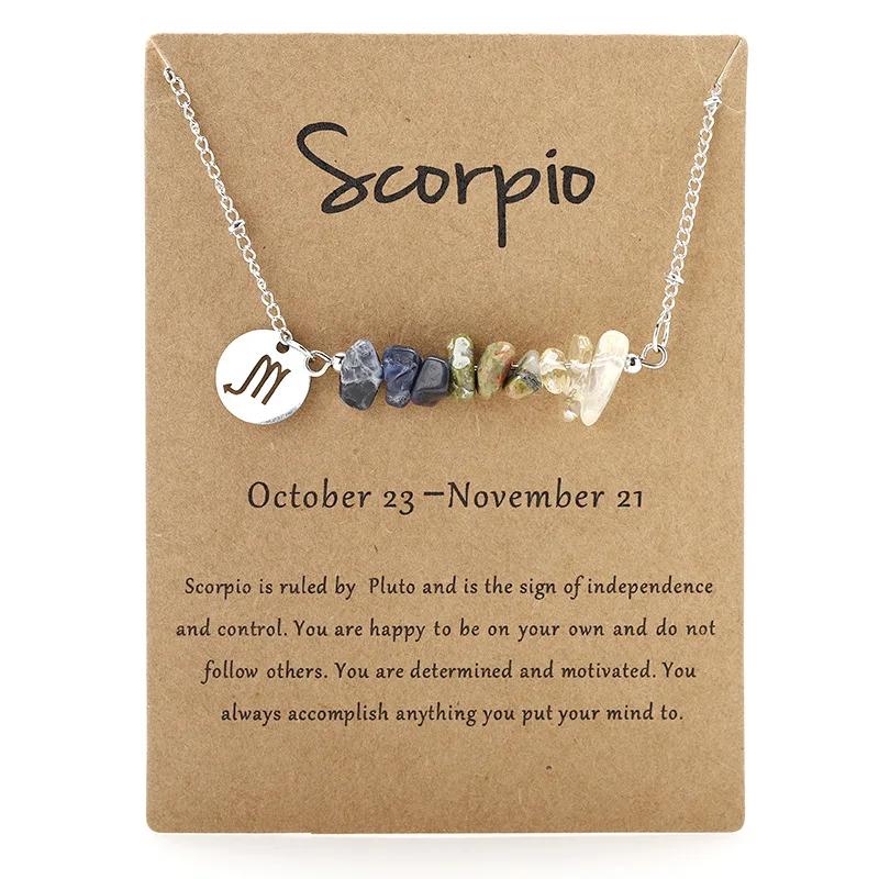 12 Zodiac Signs Constellation Charm Necklace for Men Women Natural Crushed Stone Beaded Necklaces Virgo Leo Libra Couple Zircon 50cm
12 Zodiac Signs Constellation Charm Necklace for Men Women Natural Crushed Stone Beaded Necklaces Virgo Leo Libra Couple Zircon 50cm