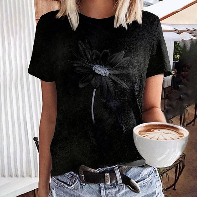 Women s T Shirt Basic Floral Print Short Sleeve Regular Tops Round Neck Casual Holiday Weekend Black Gray 3XL
Women s T Shirt Basic Floral Print Short Sleeve Regular Tops Round Neck Casual Holiday Weekend Black Gray 3XL