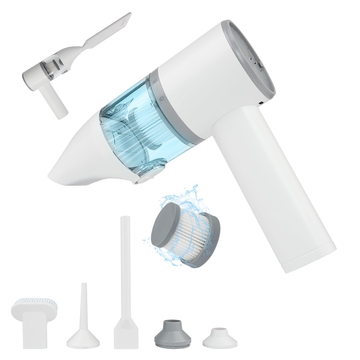 ERJER Handy Electric Handy Vacuum Автомобильный пылесос с электрическим воздушным насосом 4 в 1 Сильное всасывание Автомобильный очиститель 25000 Па как для сухой, так и для сильного всасывания, небольшой, быстрый, низкий белый
ERJER Handy Electric Handy Vacuum Автомобильный пылесос с электрическим воздушным насосом 4 в 1 Сильное всасывание Автомобильный очиститель 25000 Па как для сухой, так и для сильного всасывания, небольшой, быстрый, низкий белый