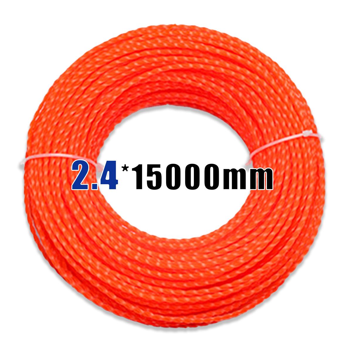 15m*2.4mm/2.7mm/3mm Mowing Nylon Grass Trimmer Rope Brush Cutter Strimmer Line Mowing Wire Lawn MowerAccessory brush cutter wire 1PCS
15m*2.4mm/2.7mm/3mm Mowing Nylon Grass Trimmer Rope Brush Cutter Strimmer Line Mowing Wire Lawn MowerAccessory brush cutter wire 1PCS