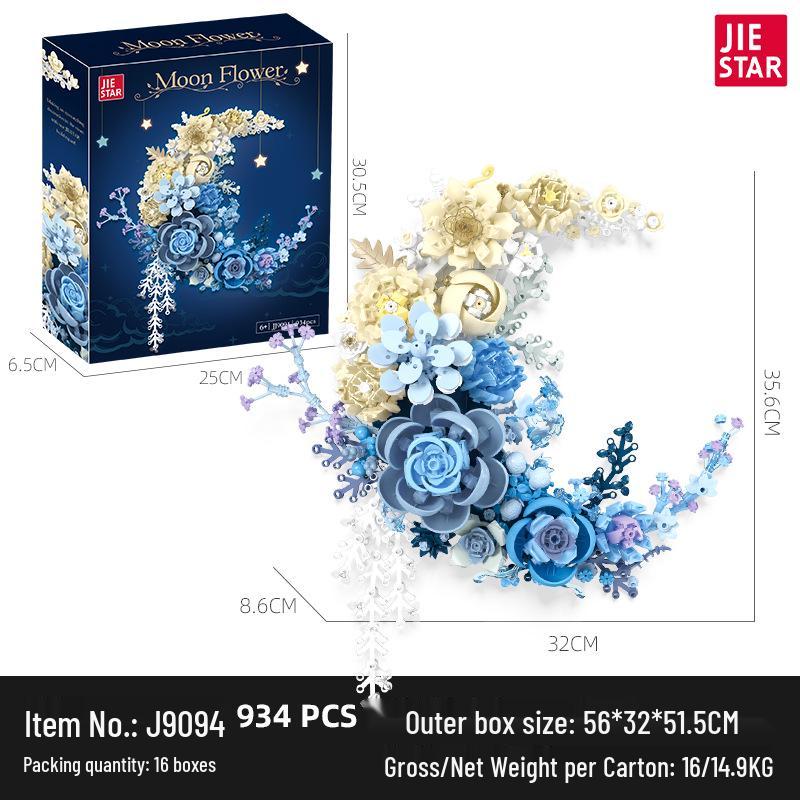 DIY Букет из блоков «Луна и утренний цветок», настенная модель
DIY Букет из блоков «Луна и утренний цветок», настенная модель