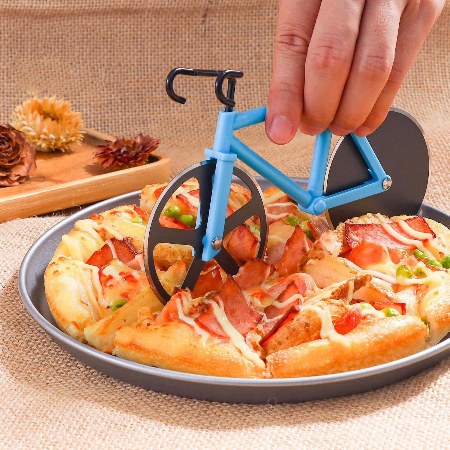 двойной нож для пиццы в форме велосипеда, нож для пиццы из нержавеющей стали, нож для резки пиццы с двойным колесом
двойной нож для пиццы в форме велосипеда, нож для пиццы из нержавеющей стали, нож для резки пиццы с двойным колесом