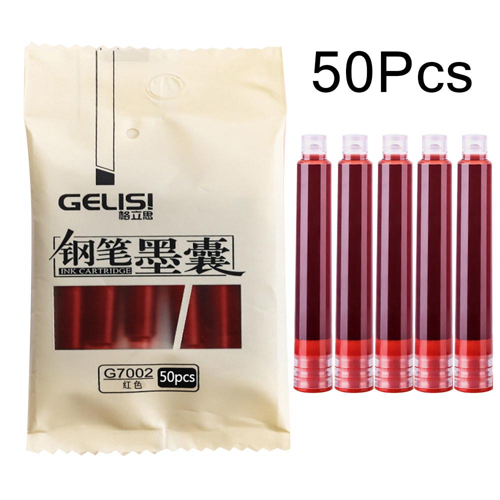 50Pcs Large Capacity Practise Calligraphy Universal Black Blue Fountain Pen Ink Sac Erasable Student Writing Office Stationery червоний
50Pcs Large Capacity Practise Calligraphy Universal Black Blue Fountain Pen Ink Sac Erasable Student Writing Office Stationery червоний