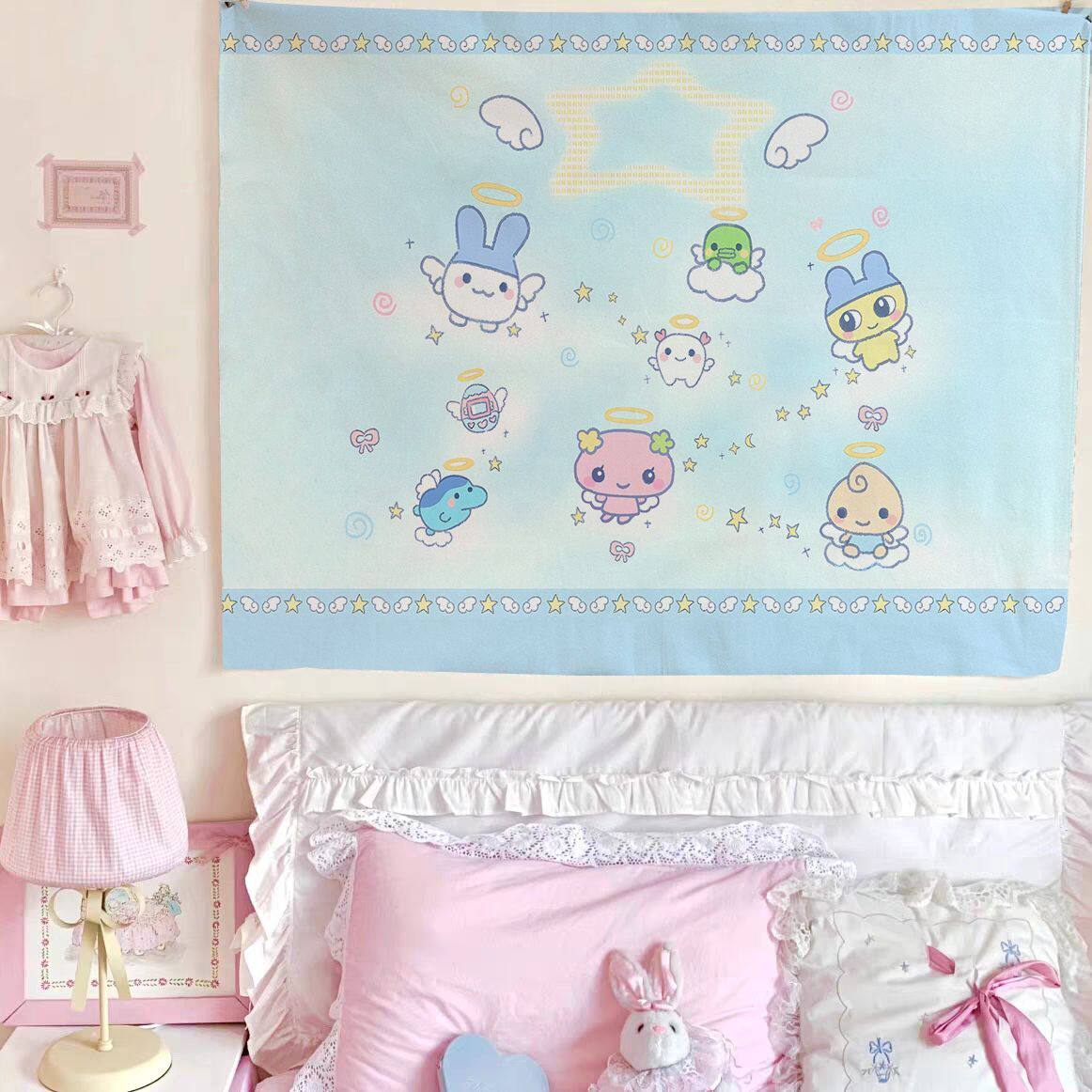 New Japanese Cute Cartoon Print Blue Series Tapestry Aesthetic Wall Hanging For Bedroom Decor Background Cloth 74x94cm(29x37in)
New Japanese Cute Cartoon Print Blue Series Tapestry Aesthetic Wall Hanging For Bedroom Decor Background Cloth 74x94cm(29x37in)