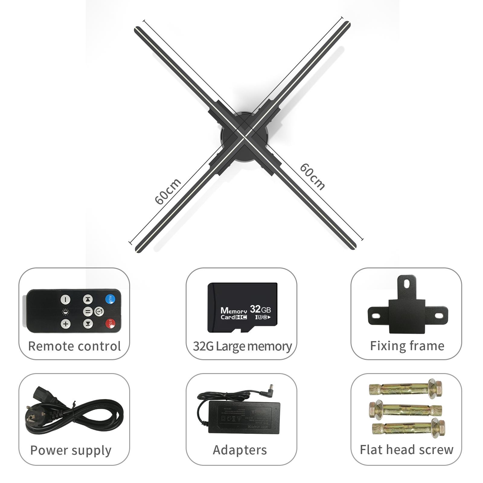 60 см 3D вентилятор голограммный проектор HD реклама дисплей в реальном времени светодиодный свет для торгового прилавка магазина вечеринка рекламный логотип проектор US
60 см 3D вентилятор голограммный проектор HD реклама дисплей в реальном времени светодиодный свет для торгового прилавка магазина вечеринка рекламный логотип проектор US