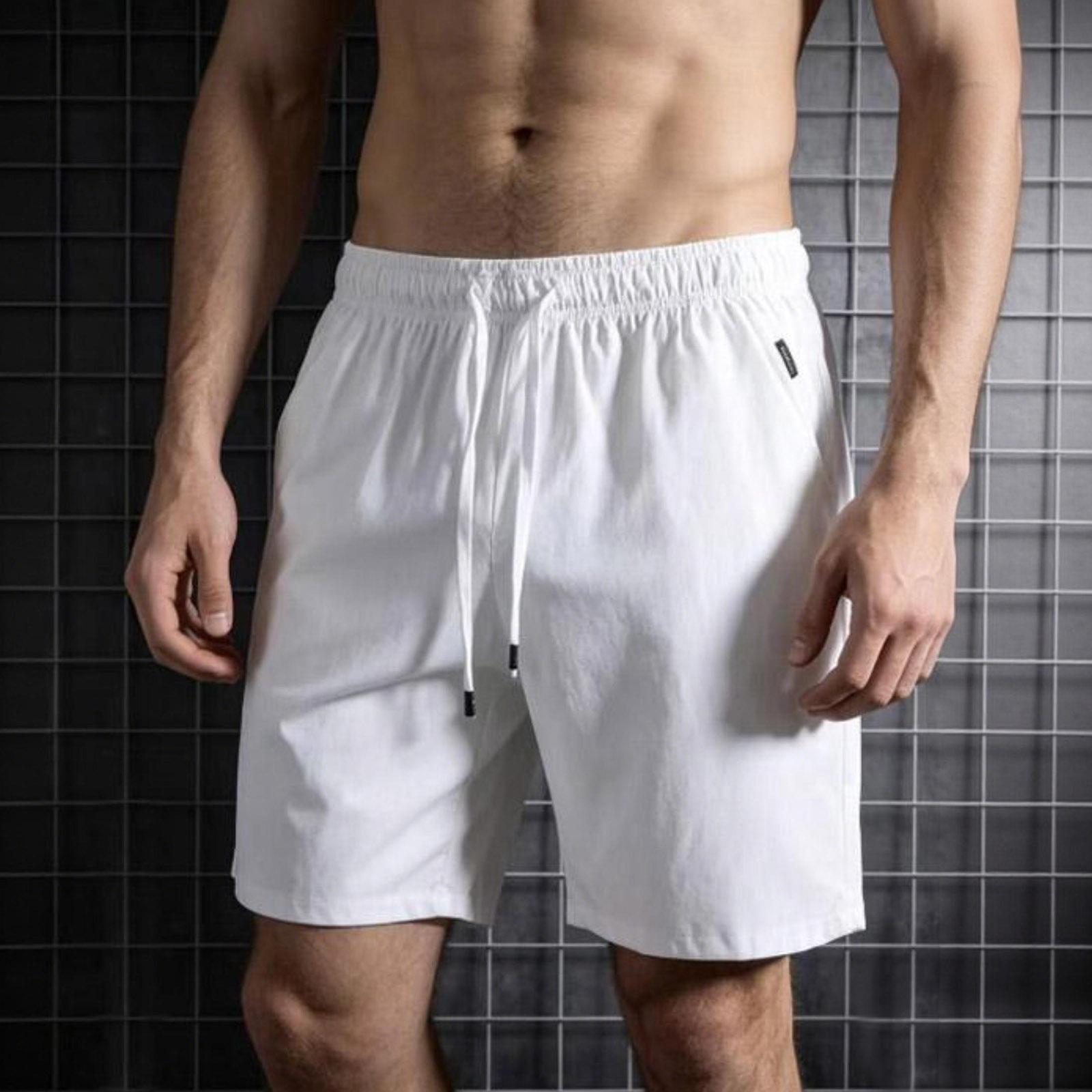 Men s Summer Drawstring Five Quarter Pants Men s Casual Sports Beach Pants XL білий
Men s Summer Drawstring Five Quarter Pants Men s Casual Sports Beach Pants XL білий