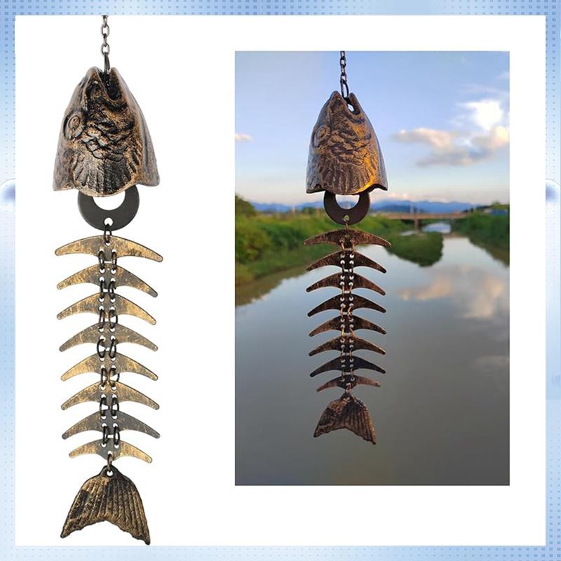 Fish Windchime,Fish Skeleton Windchime,Fish Bone Cast Iron Wind Chimes Vintage Metal Wind Chimes Outdoor Soothing Easy To U
Fish Windchime,Fish Skeleton Windchime,Fish Bone Cast Iron Wind Chimes Vintage Metal Wind Chimes Outdoor Soothing Easy To U