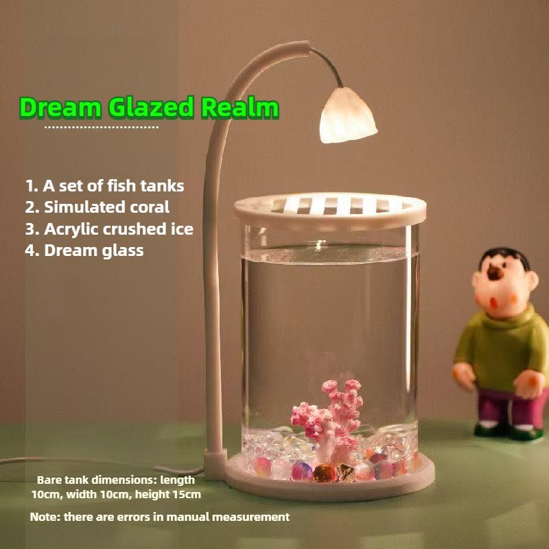 Small Glass Fish Tank with Viewing Lights Creative Ornamental Transparent Betta Fish Tanks Portable Aquatic Pet Supplies 10x10x15cm
Small Glass Fish Tank with Viewing Lights Creative Ornamental Transparent Betta Fish Tanks Portable Aquatic Pet Supplies 10x10x15cm