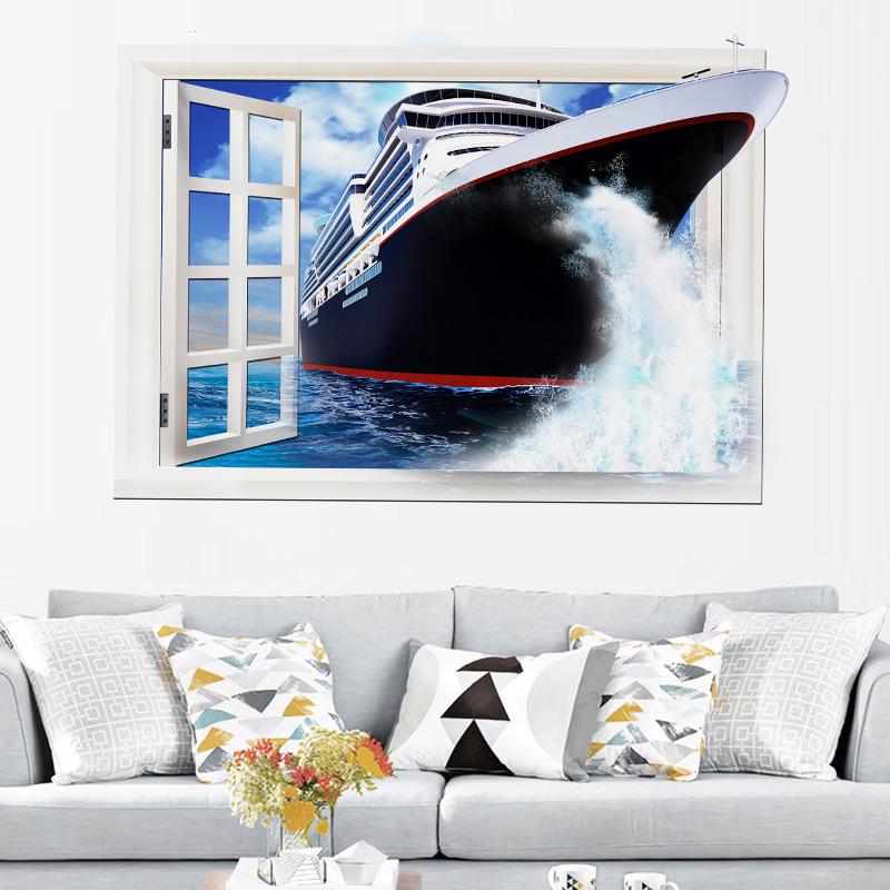 Creative Wall Stickers Sea Boat Living Room Bedroom Children s Room Decorative Painting Wallpaper чорний/білий
Creative Wall Stickers Sea Boat Living Room Bedroom Children s Room Decorative Painting Wallpaper чорний/білий