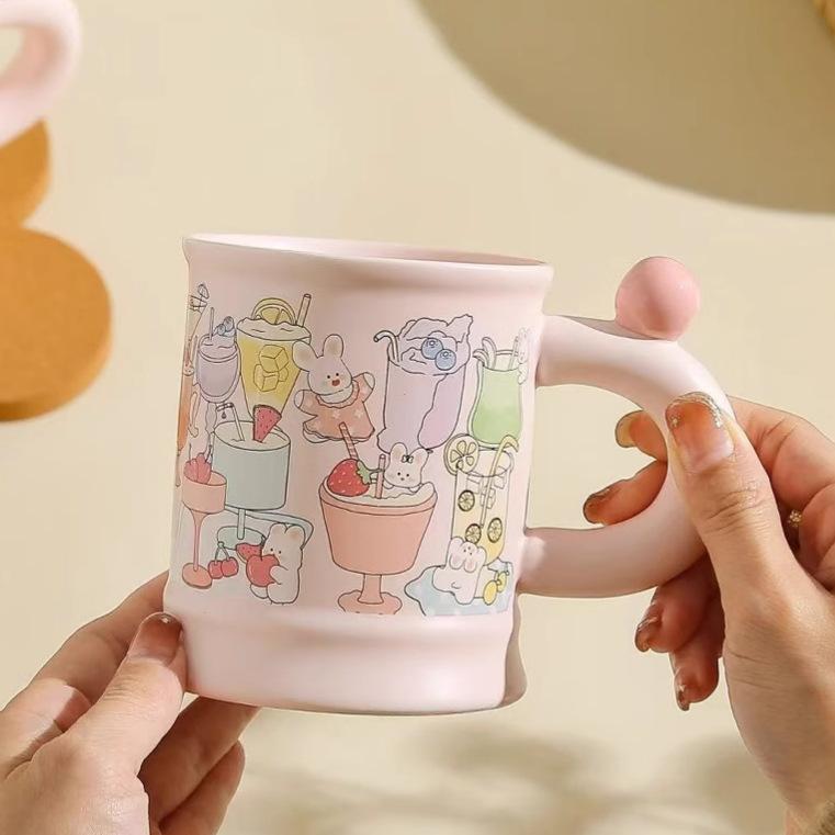 Romantic Pink Ceramic Mug Cute Bunny Birthday Gift Cup Household Coffee Cup Color Box 301-400ml
Romantic Pink Ceramic Mug Cute Bunny Birthday Gift Cup Household Coffee Cup Color Box 301-400ml