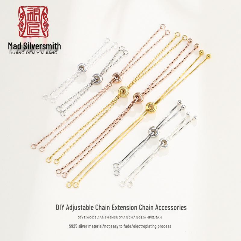 18K Gold Accessory: Sterling Silver Necklace & Bracelet Extension Clasp (S925) S925 Silver
18K Gold Accessory: Sterling Silver Necklace & Bracelet Extension Clasp (S925) S925 Silver