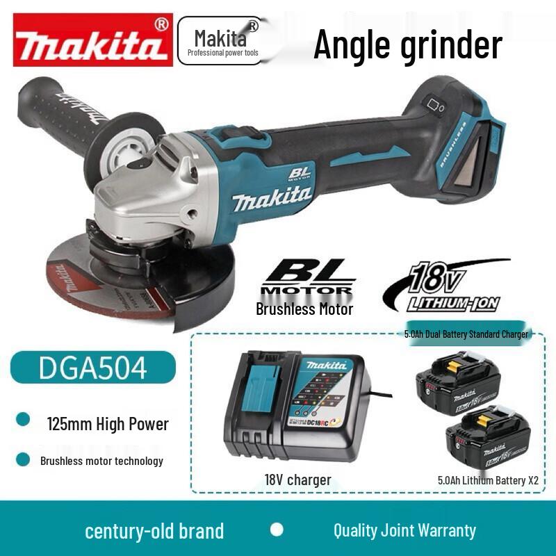 Makita DGA504STJ 18V Cordless Angle Grinder CN plug (adapter included)
Makita DGA504STJ 18V Cordless Angle Grinder CN plug (adapter included)
