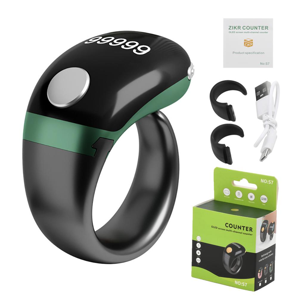 Smart Zikr Ring Tasbih Tally Counter Replaceable Ring Holder OLED Display Counter for Prayer Time Vibration Reminder Waterproof зелений
Smart Zikr Ring Tasbih Tally Counter Replaceable Ring Holder OLED Display Counter for Prayer Time Vibration Reminder Waterproof зелений