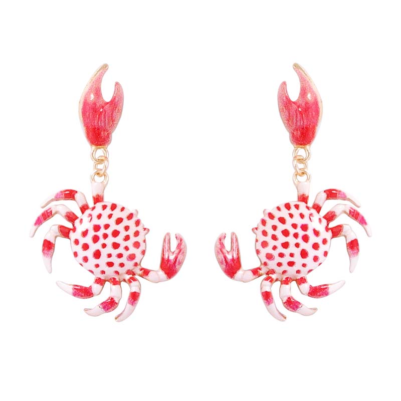 2025 New Fashion Colorful Crab Drop Earrings For Women Creative Cute Animal Enamel Textured Personality Earrings Zircon Gifts красный
2025 New Fashion Colorful Crab Drop Earrings For Women Creative Cute Animal Enamel Textured Personality Earrings Zircon Gifts красный