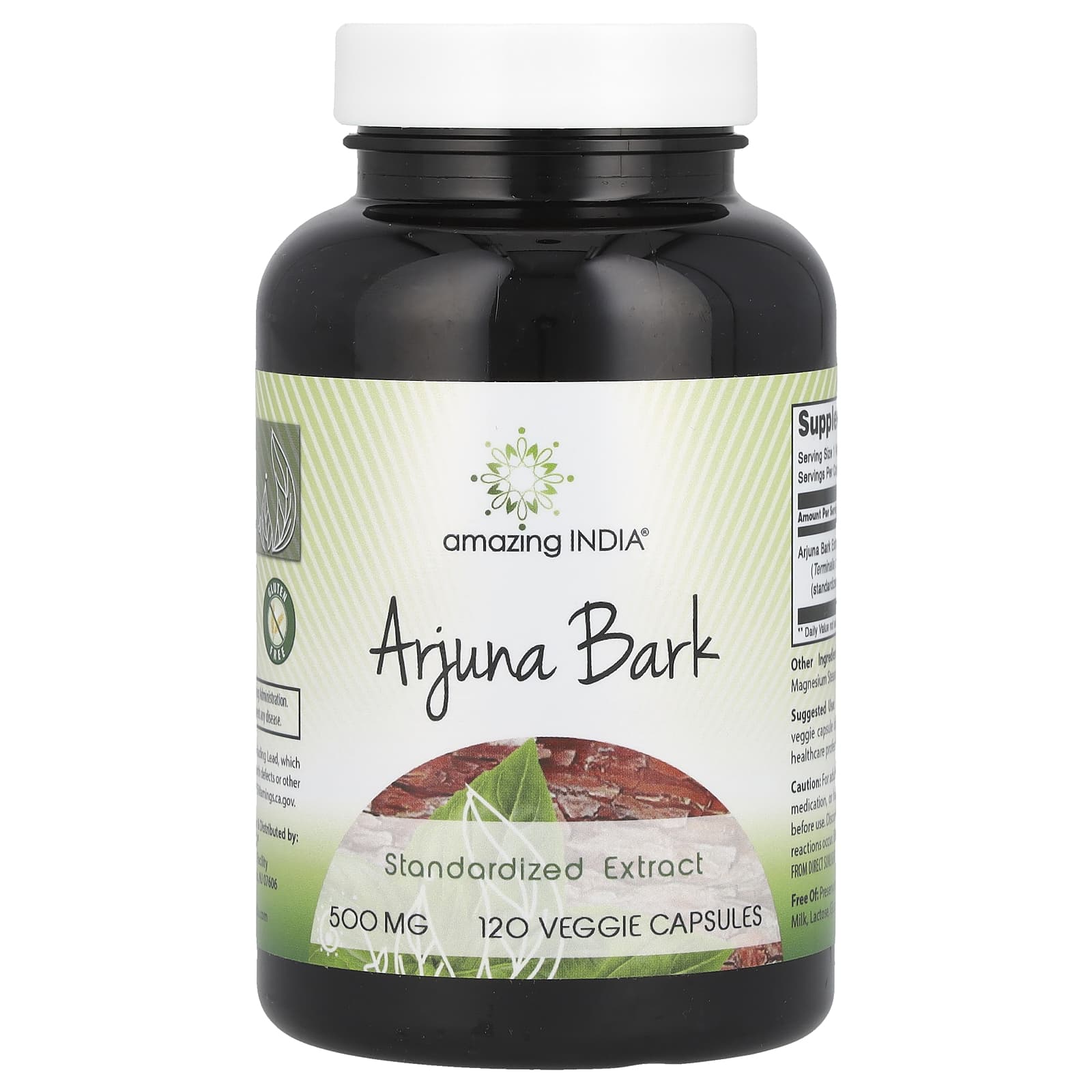 Arjuna Bark, Standardized Extract, 500Mg, 120 Veggie Caps
Arjuna Bark, Standardized Extract, 500Mg, 120 Veggie Caps