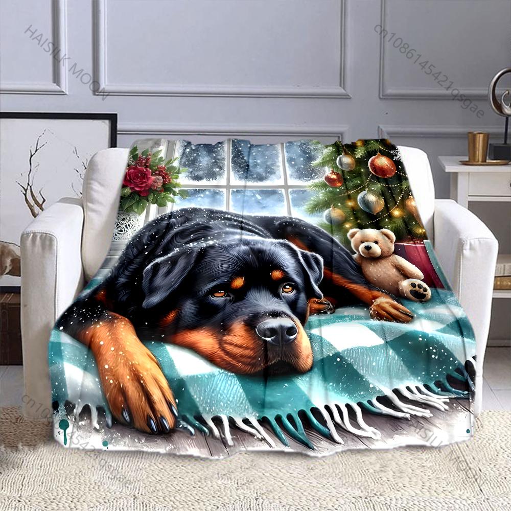 Rottweiler Christmas Gifts Print Blanket Warm Soft Luxury Gifts for Children Adults Suitable for Home Bed Sofa Travel Camping RV 75x90cm
Rottweiler Christmas Gifts Print Blanket Warm Soft Luxury Gifts for Children Adults Suitable for Home Bed Sofa Travel Camping RV 75x90cm