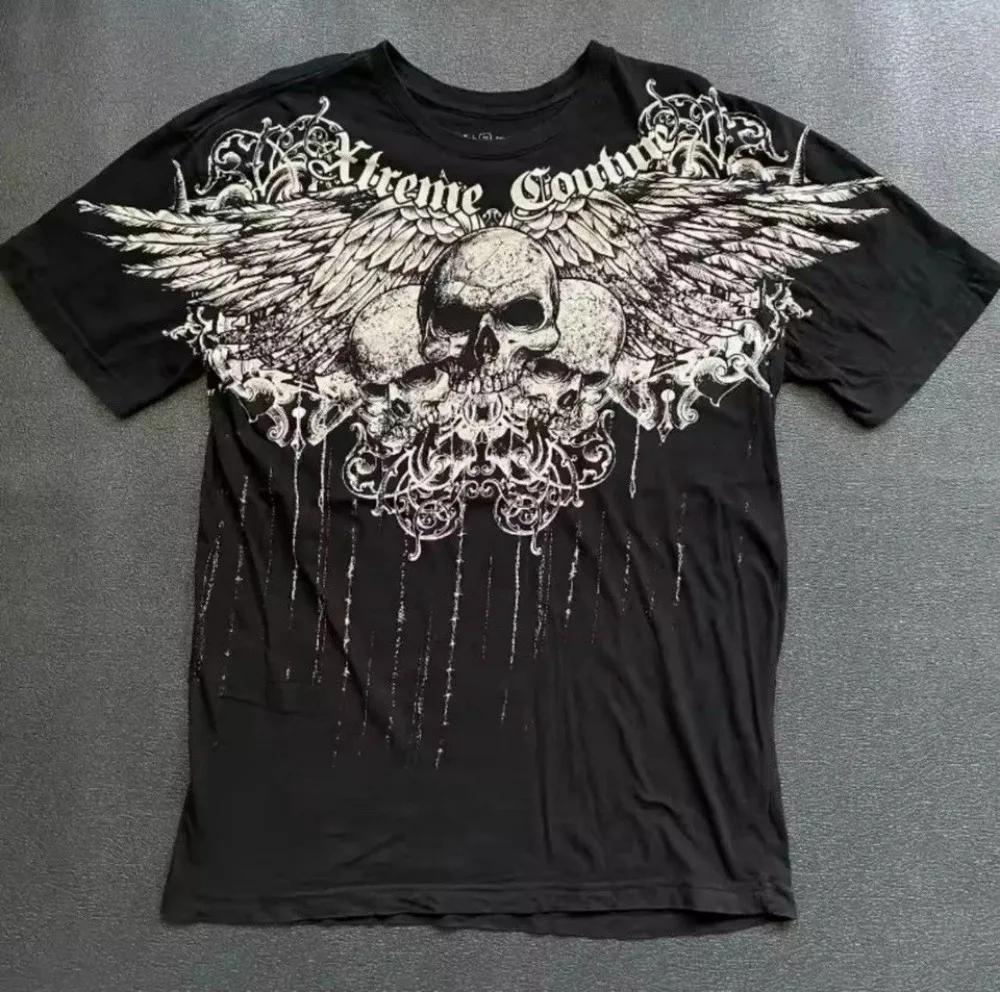 European and American men s summer fashion skull letter print comfortable and breathable round neck T-shirt outdoor street top 6XL
European and American men s summer fashion skull letter print comfortable and breathable round neck T-shirt outdoor street top 6XL