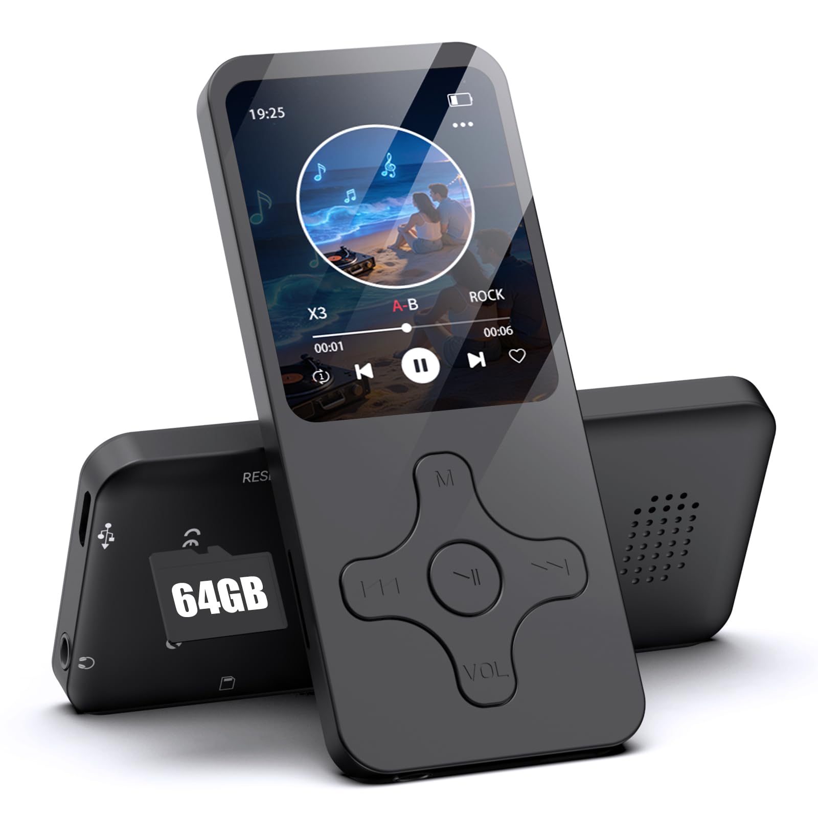 Gueray MP3 Player Bluetooth 5.0 32GB MP3 Player with Built-in Speaker 1.8-inch Digital Audio Player Easy Operation OTG Function FM Radio/Photo/Recordi
Gueray MP3 Player Bluetooth 5.0 32GB MP3 Player with Built-in Speaker 1.8-inch Digital Audio Player Easy Operation OTG Function FM Radio/Photo/Recordi