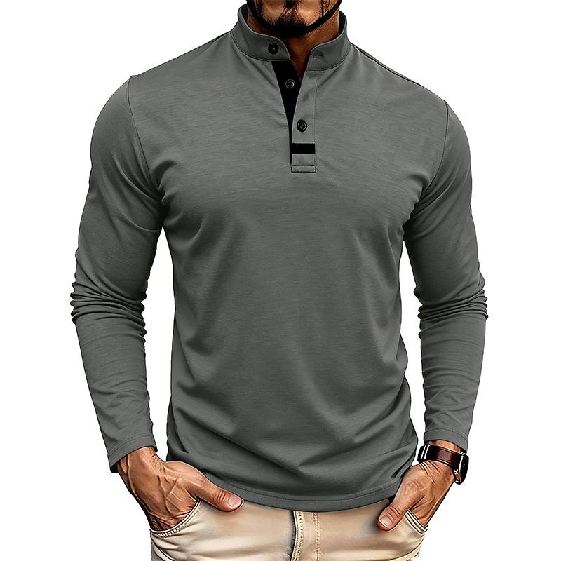 Men s loose-fit long-sleeved top with a stand-up collar; plain-coloured casual top for men M серый
Men s loose-fit long-sleeved top with a stand-up collar; plain-coloured casual top for men M серый