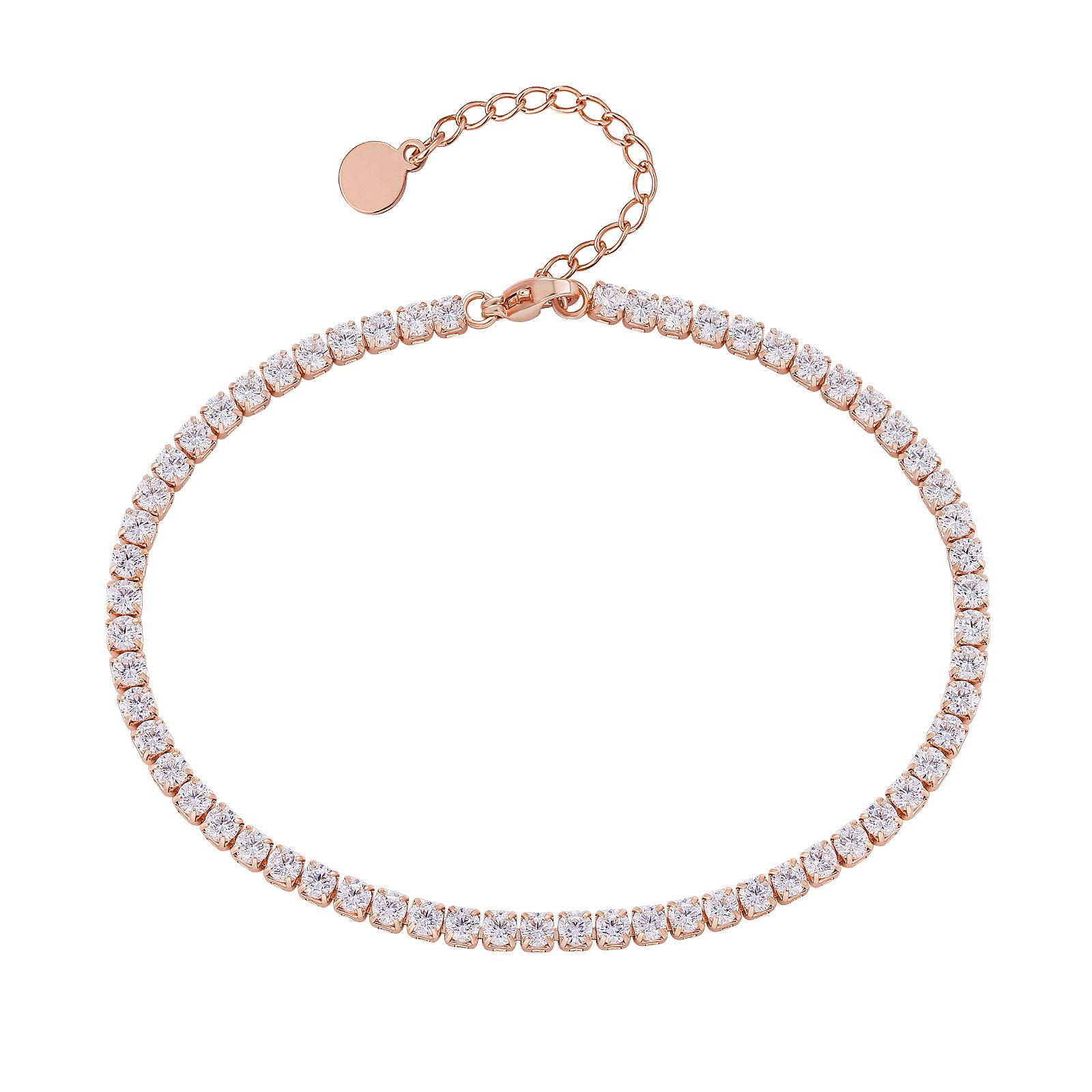 Anklet for 3mm Tennis Stainless Diamond Tennis Ankle Accessory KRKC&CO Women, Wide, Anklet, Steel, Stone, 21+5cm Adjuster, Zirconia, Bracelet,
Anklet for 3mm Tennis Stainless Diamond Tennis Ankle Accessory KRKC&CO Women, Wide, Anklet, Steel, Stone, 21+5cm Adjuster, Zirconia, Bracelet,