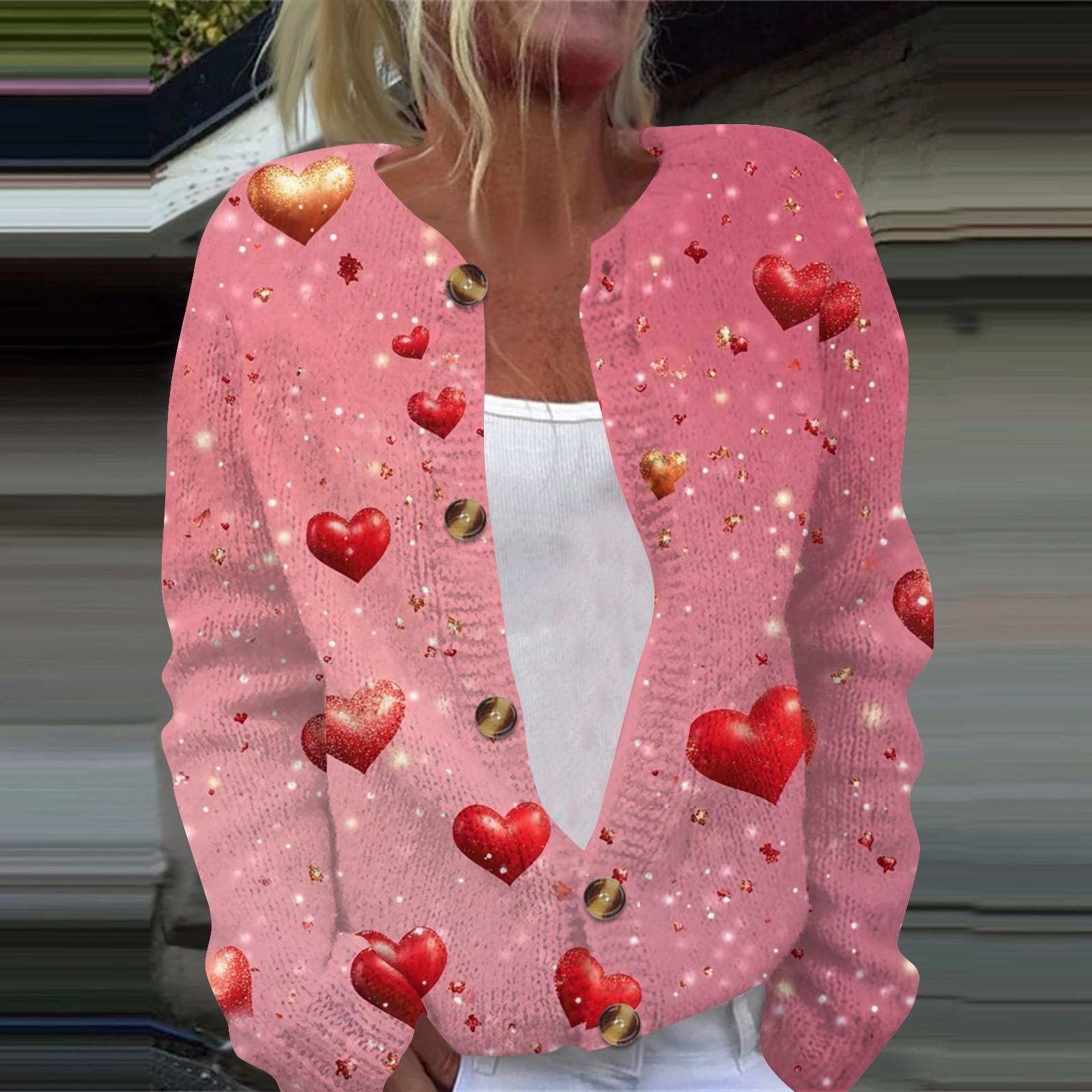 Женская мода День святого Валентина Сердце Принт Длинный рукав Вязаный кардиган Куртка на пуговицах M светло-розовый
Женская мода День святого Валентина Сердце Принт Длинный рукав Вязаный кардиган Куртка на пуговицах M светло-розовый