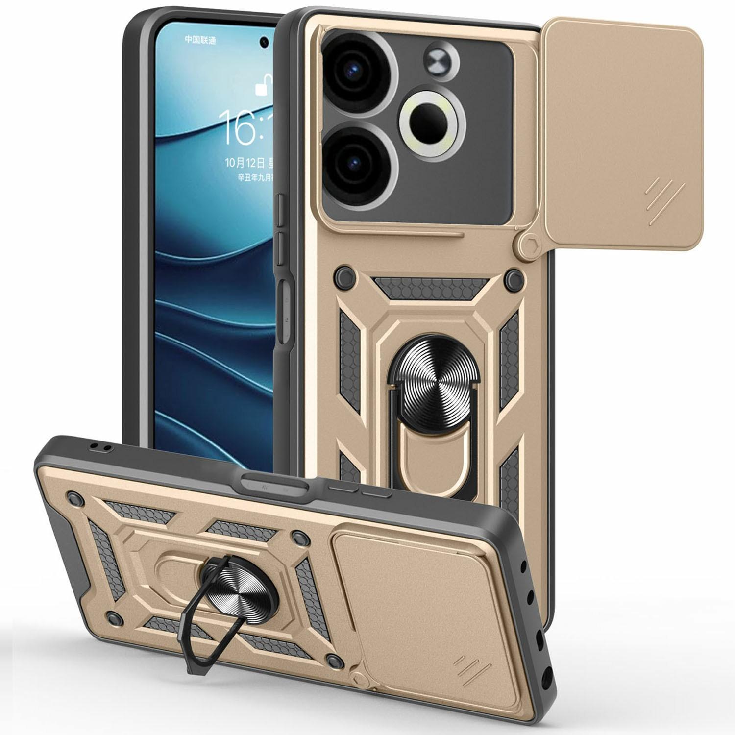 For TECNO Pova 6 Neo Case with Slide Camera Lid PC+TPU Kickstand Phone Cover Gold
For TECNO Pova 6 Neo Case with Slide Camera Lid PC+TPU Kickstand Phone Cover Gold