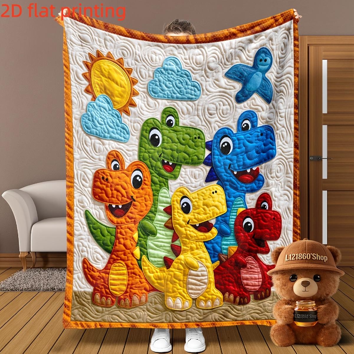 Flat/2D Digital Print Colorful Cute Dinosaur Themed Flannel Throw Blanket, Soft, Warm, and Comfortable 70*100cm
Flat/2D Digital Print Colorful Cute Dinosaur Themed Flannel Throw Blanket, Soft, Warm, and Comfortable 70*100cm
