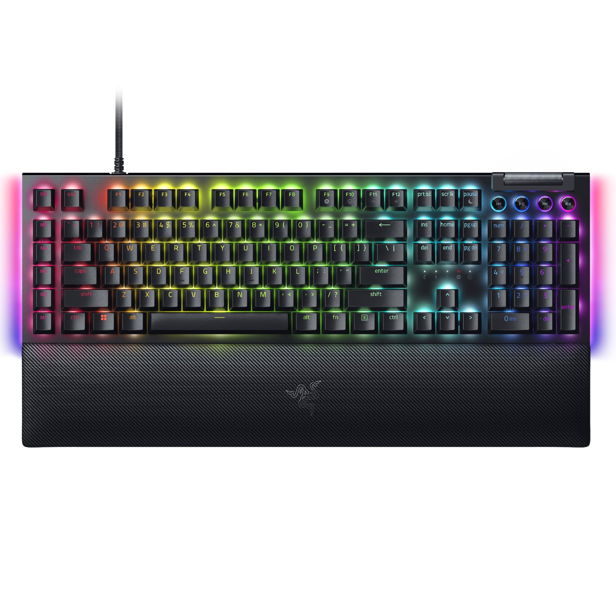 Razer BlackWidow V4 Yellow Switch Wired gaming keyboard with 6 dedicated macro and media keys for advanced commands and shortcuts Underglow Chroma RGB чорний
Razer BlackWidow V4 Yellow Switch Wired gaming keyboard with 6 dedicated macro and media keys for advanced commands and shortcuts Underglow Chroma RGB чорний