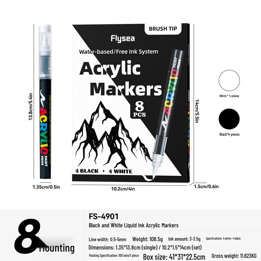 Flysea Cross-Ocean 4901 Large Capacity Acrylic Marker for Opaque Paper Drawing & Graffiti.
Flysea Cross-Ocean 4901 Large Capacity Acrylic Marker for Opaque Paper Drawing & Graffiti.