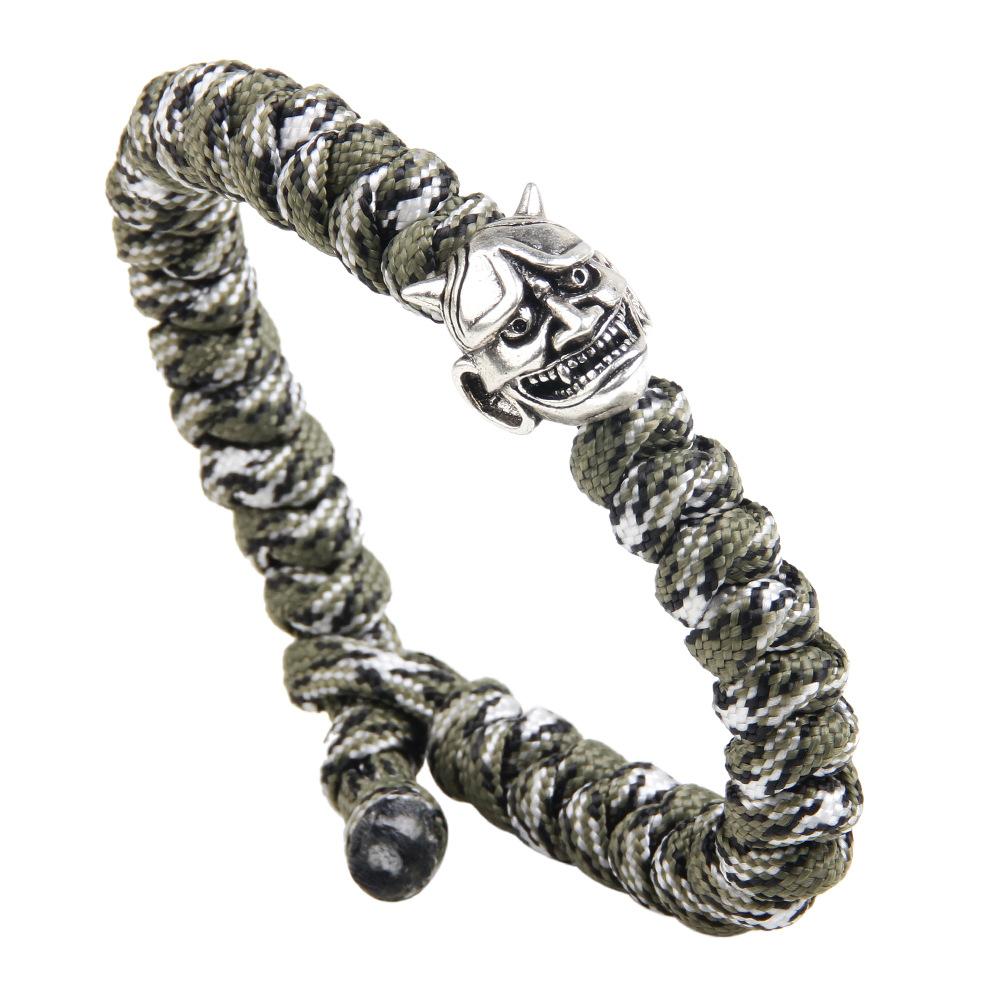Retro Copper Accessories Ghost Head Woven Bracelet Seven-core Umbrella Rope
Retro Copper Accessories Ghost Head Woven Bracelet Seven-core Umbrella Rope