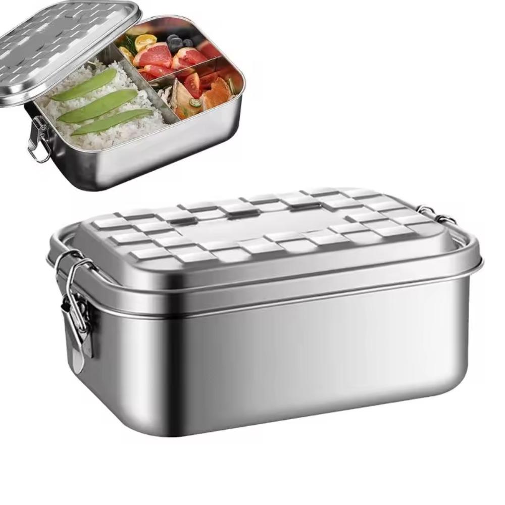 Separated 304 Stainless Steel Lunch Box 1/2/3 Compartment Food Storage Box Picnic S-2 Grids
Separated 304 Stainless Steel Lunch Box 1/2/3 Compartment Food Storage Box Picnic S-2 Grids