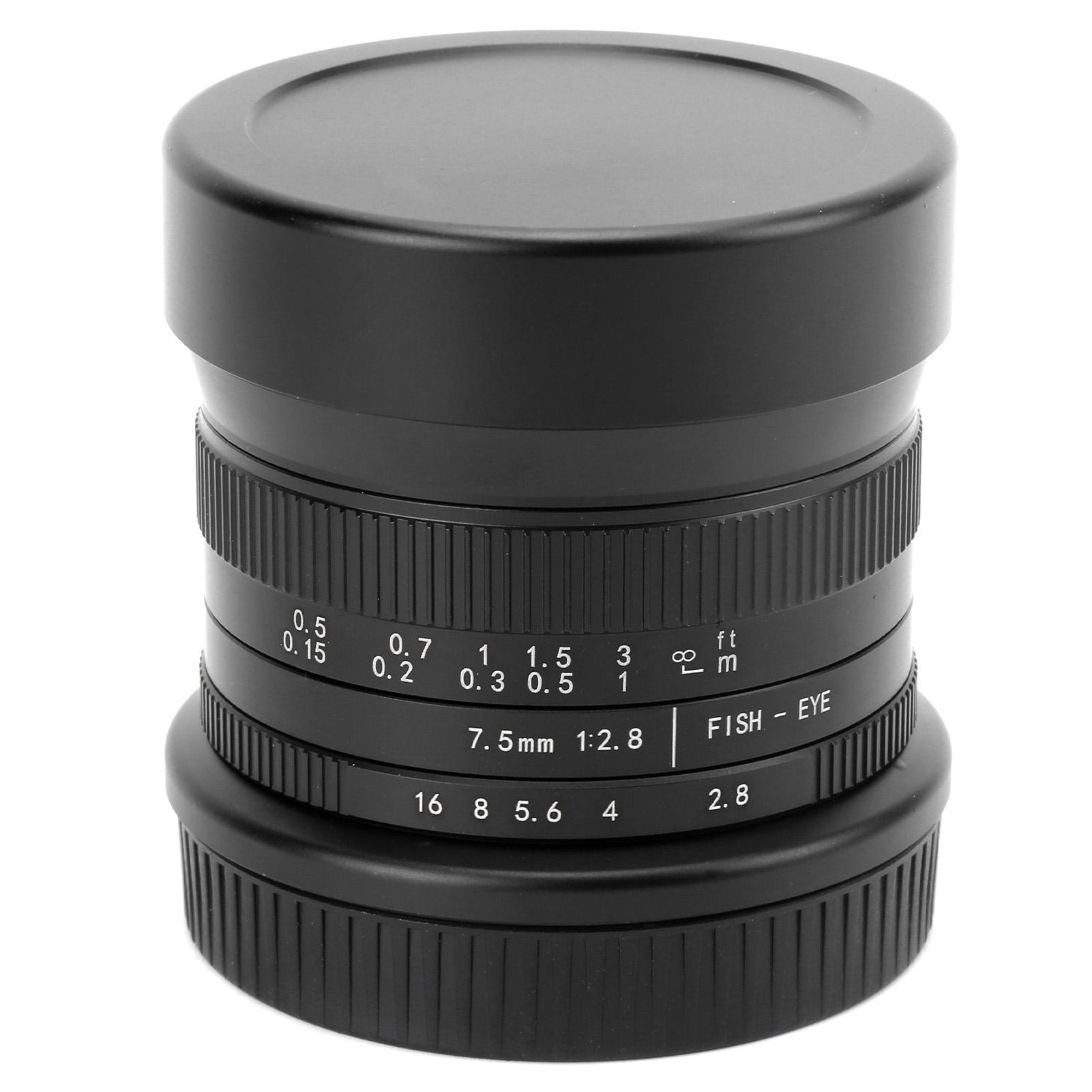 7Artisans 7.5mm F2.8 II M Mount FishEye объектив сверхширокоугольный с фиксированным фокусом для Canon EOS M56
7Artisans 7.5mm F2.8 II M Mount FishEye объектив сверхширокоугольный с фиксированным фокусом для Canon EOS M56