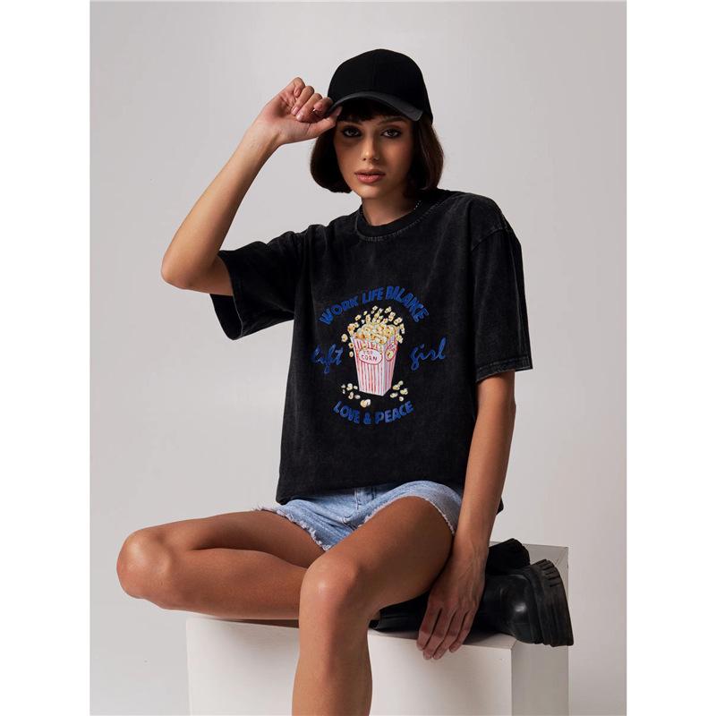 American Style Popcorn Print Retro Oversized Top - Trendy, Versatile, Ladylike & Unique Extra Large промывают черный
American Style Popcorn Print Retro Oversized Top - Trendy, Versatile, Ladylike & Unique Extra Large промывают черный