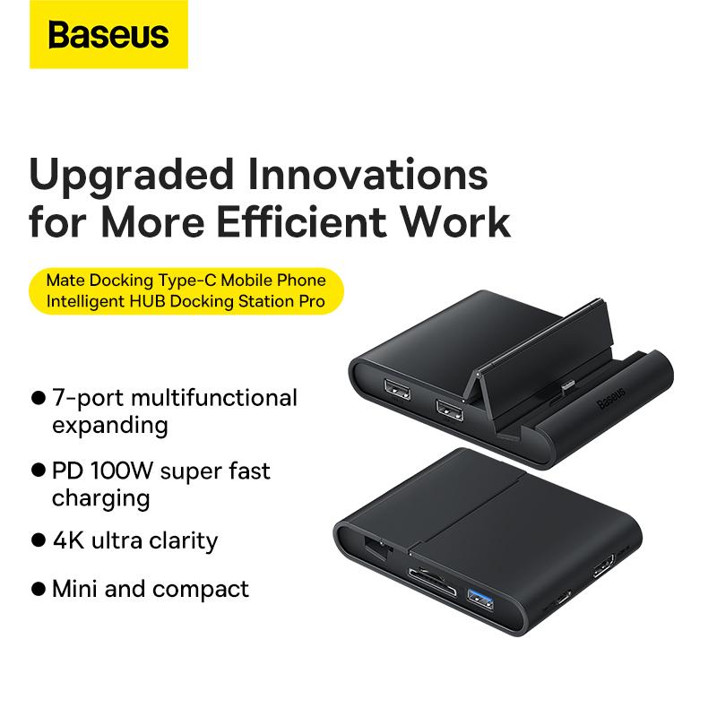 Док-станция Baseus Mate Type-C для мобильного телефона, интеллектуальная док-станция-концентратор Pro
Док-станция Baseus Mate Type-C для мобильного телефона, интеллектуальная док-станция-концентратор Pro