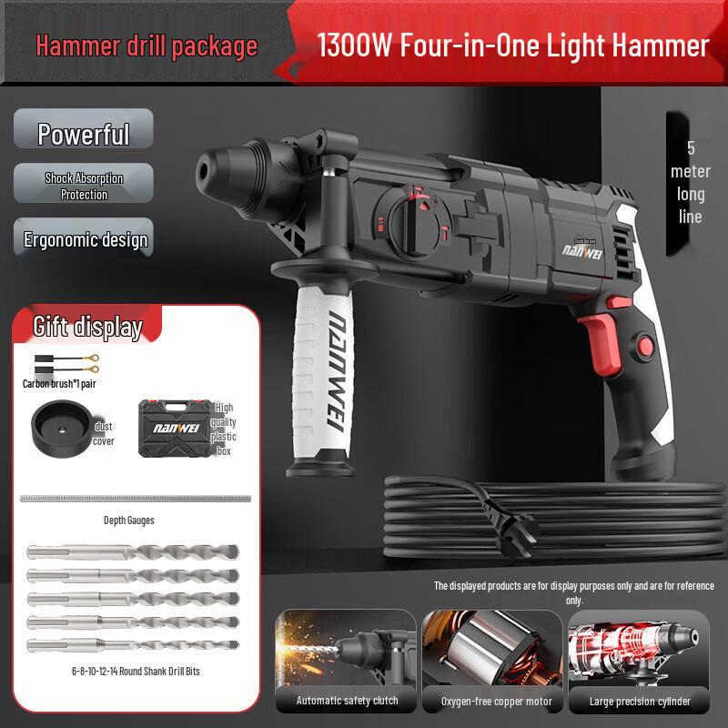 Nanwei NW-5830T Corded Rotary Hammer Drill CN plug (adapter included)
Nanwei NW-5830T Corded Rotary Hammer Drill CN plug (adapter included)