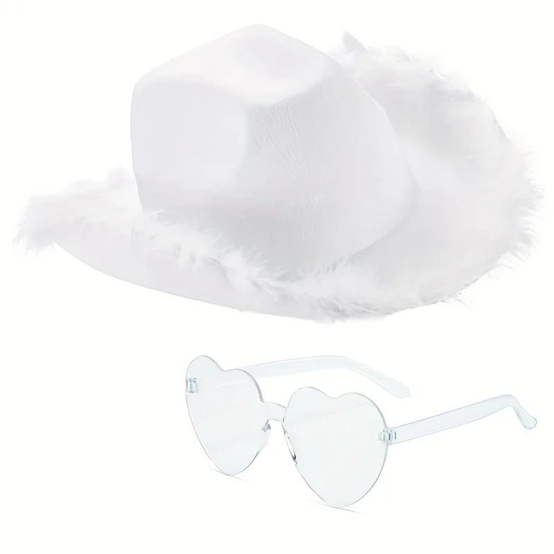 2pcs Cowboy Hat & Glasses Set - Romantic Couple Matching Accessories for Wedding Masquerade Parties & Cosplay Made of Polyester
2pcs Cowboy Hat & Glasses Set - Romantic Couple Matching Accessories for Wedding Masquerade Parties & Cosplay Made of Polyester