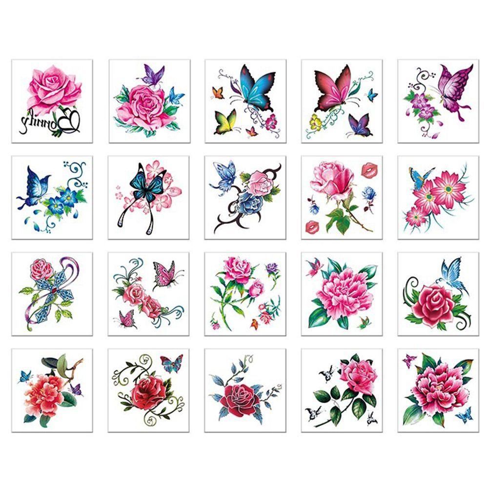 52Pcs Cute Body Art Sticker Makeup DIY Rose Flower Fake Tattoos Butterfly Temporary Tattoos One size
52Pcs Cute Body Art Sticker Makeup DIY Rose Flower Fake Tattoos Butterfly Temporary Tattoos One size