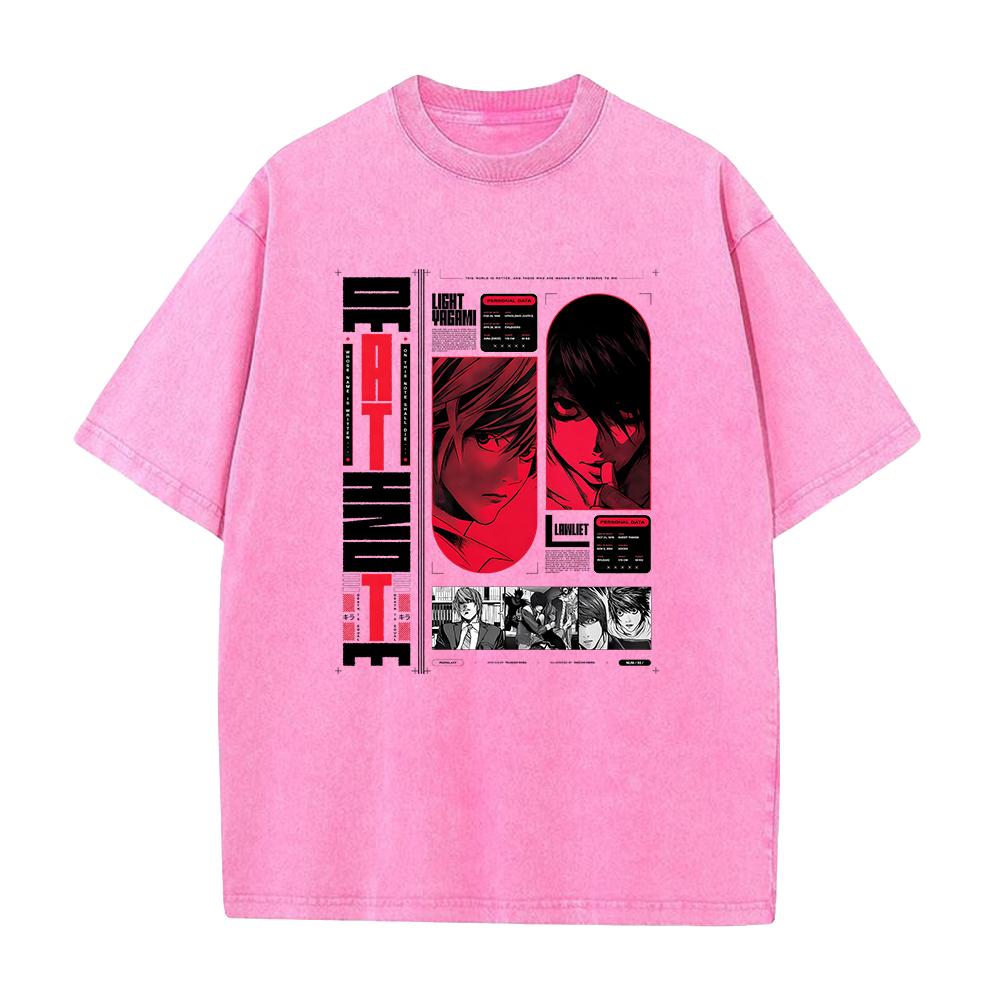 DEATH NOTE Manga Tshirt Yagami Light Print T Shirt Men Women Wash Tees Clothing Summer Short Sleeve High Quality Cotton Tshirt S
DEATH NOTE Manga Tshirt Yagami Light Print T Shirt Men Women Wash Tees Clothing Summer Short Sleeve High Quality Cotton Tshirt S