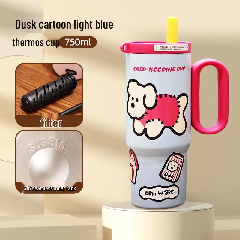 Shangqi 316 Stainless Steel Insulated Straw Cup with Handle
Shangqi 316 Stainless Steel Insulated Straw Cup with Handle